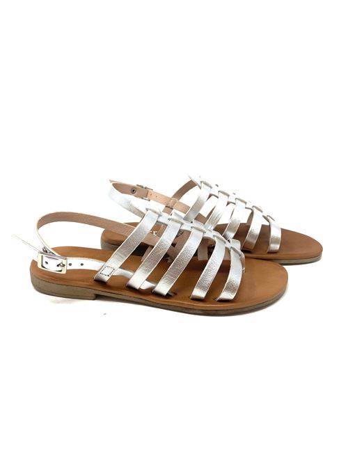 Sandalo donna con listini IL LACCIO | 5493LAMINATOARGENTO